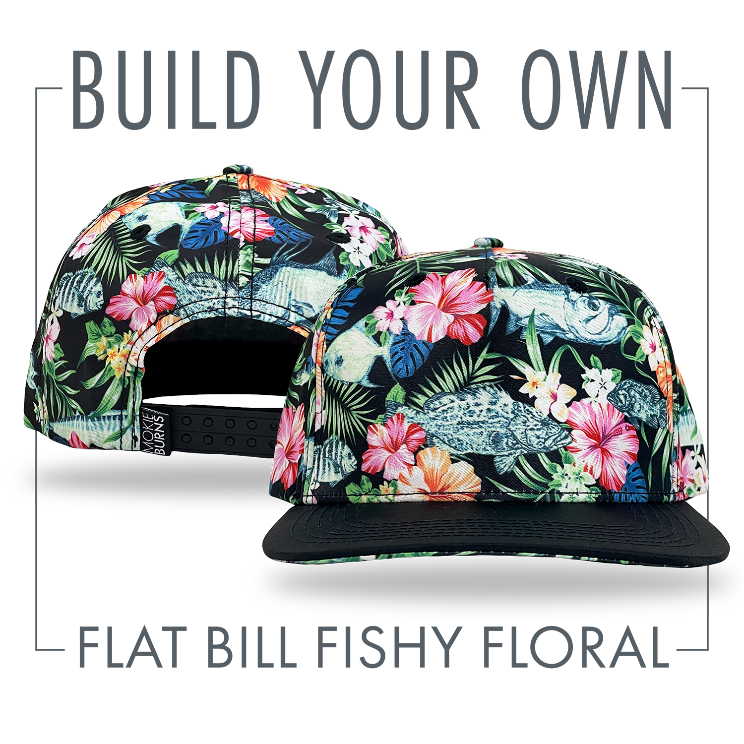 Flat Bill - Fishy Retro Floral