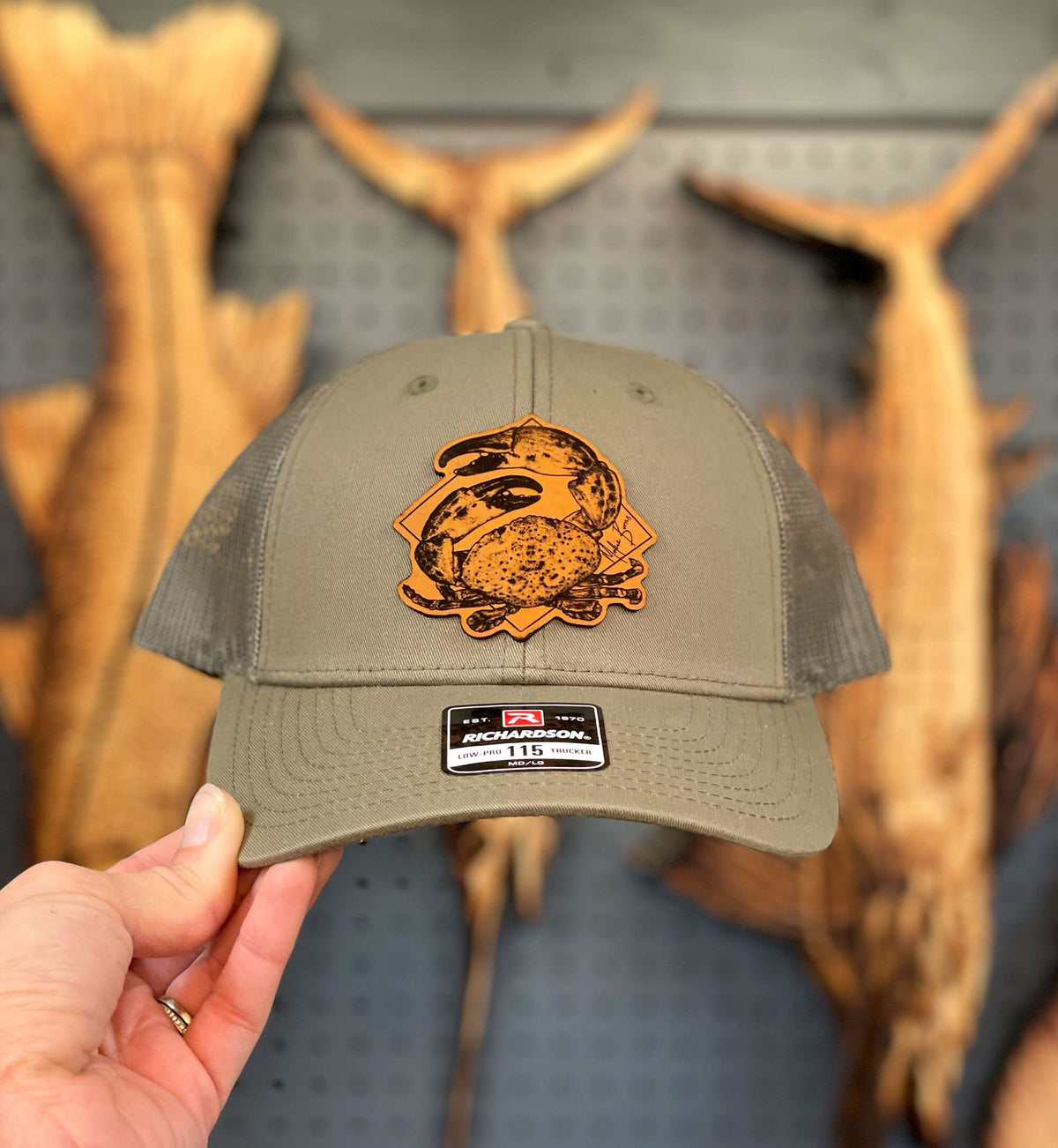 Florida Stone Crab Trucker Hat - Mid Profile + Classic Patch