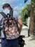 Tarpon Scales Inshore Fishing water resistant outdoor activity backpack, a great back to school gift for fishing kids everywhere! Saltwater inshore Florida fishing wood burned art by Mokie Burns