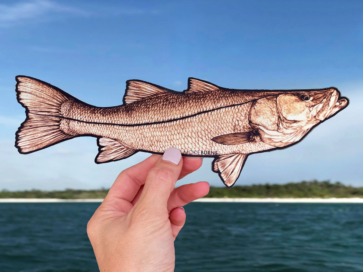 Snook 10&quot; Vinyl Decal - Dishwasher Safe, 100% UV Resistant - FREE SHIPPING