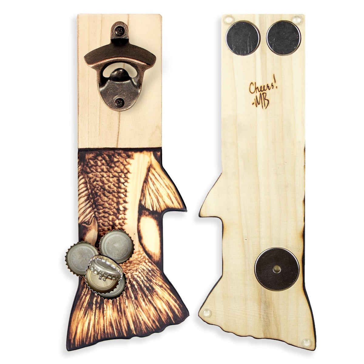 &quot;The O.G.&quot; Redfish Tail - Magnetic Bottle Opener - The Perfect Fishing Gift for Beer Drinkers!