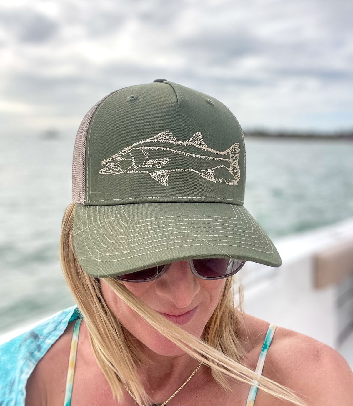 Inshore Snook - Embroidered Snap-Back Trucker
