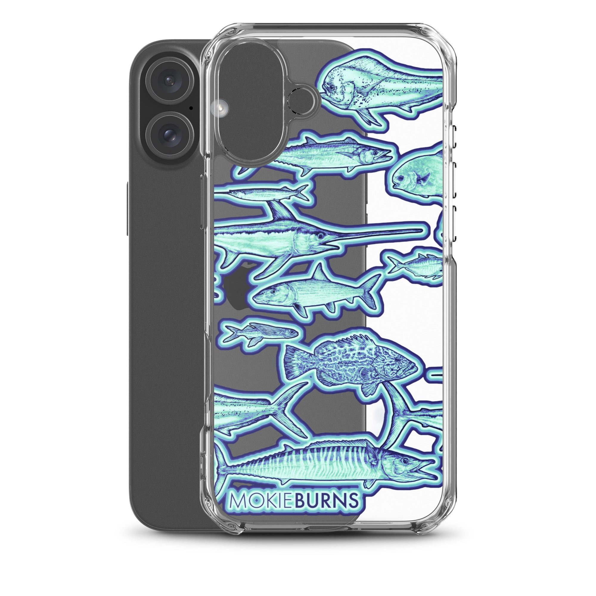 Colorful Florida Keys Fish - Printed Clear iPhone Case [all sizes