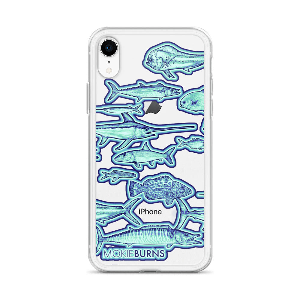 Colorful Florida Keys Fish - Printed Clear Case for iPhone