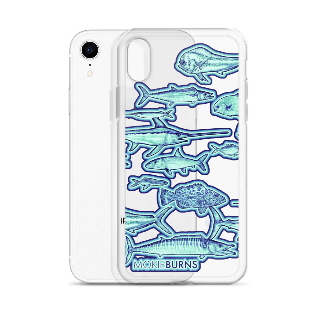 Colorful Florida Keys Fish - Printed Clear Case for iPhone