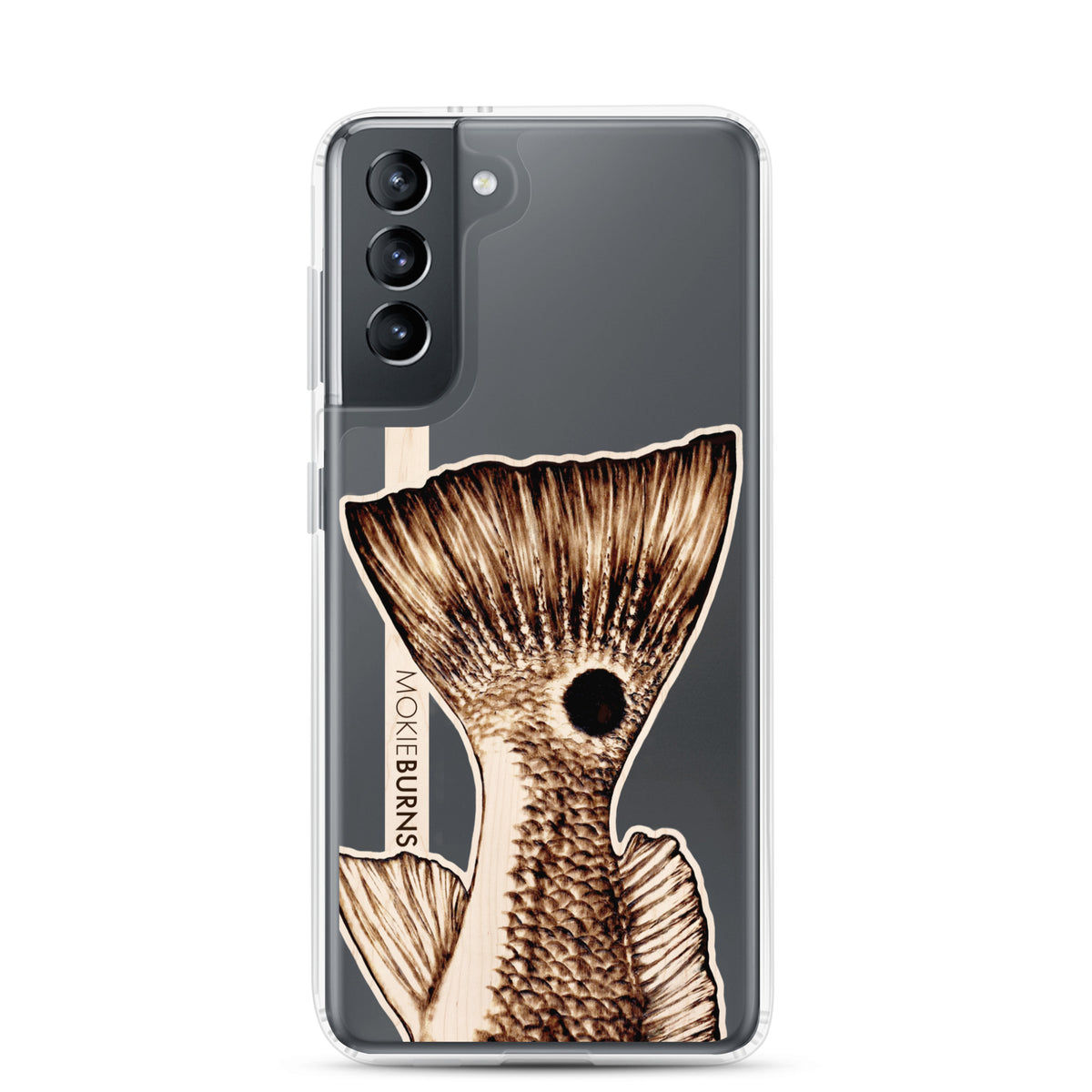 &quot;The O.G.&quot; Redfish Tail - Printed Clear Samsung Case [all sizes] - FREE SHIPPING