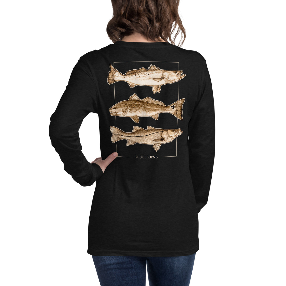 Inshore Slam [Seatrout, Redfish and Snook] - Soft Cotton Long Sleeve Tee for Him or Her