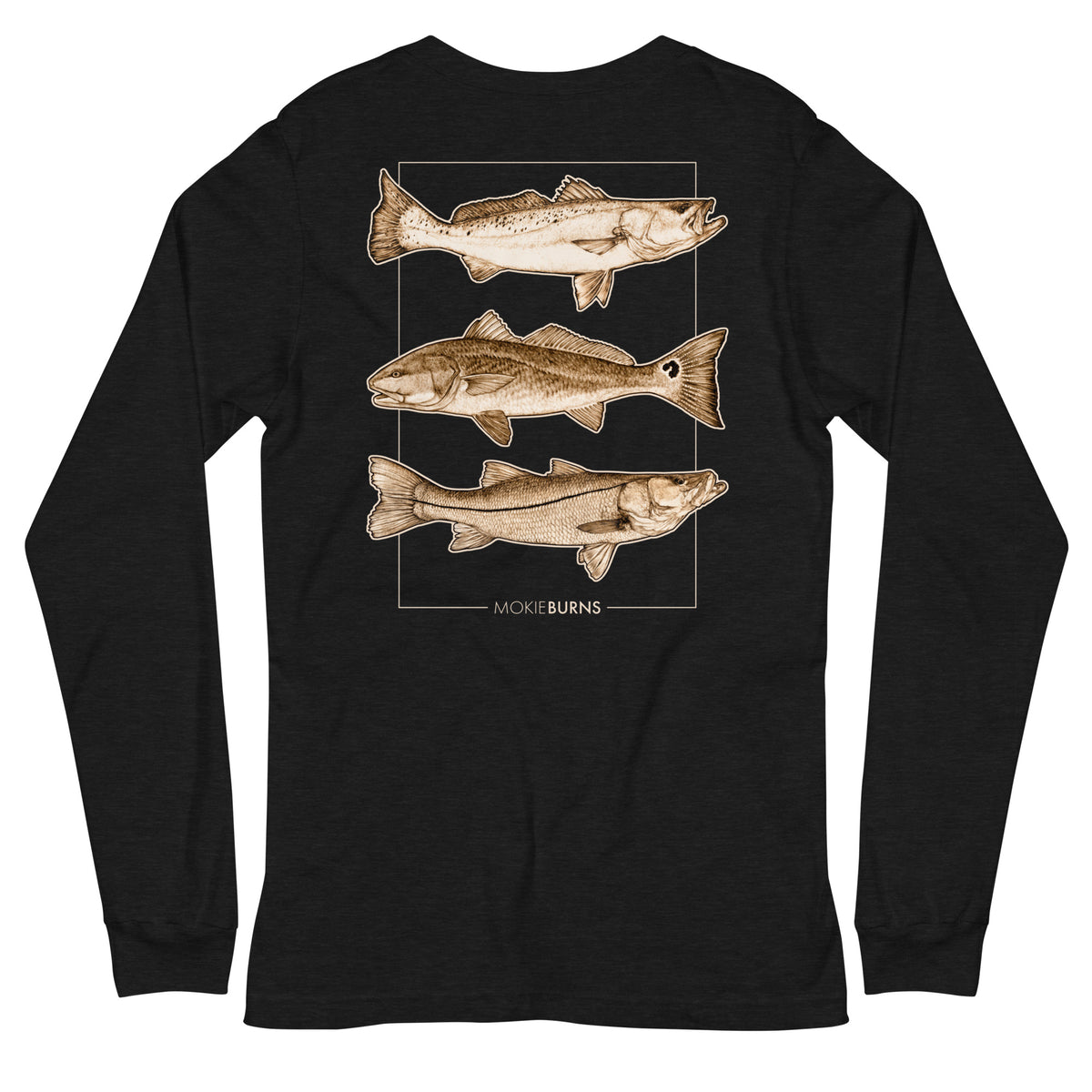 Inshore Slam [Seatrout, Redfish and Snook] - Soft Cotton Long Sleeve Tee for Him or Her