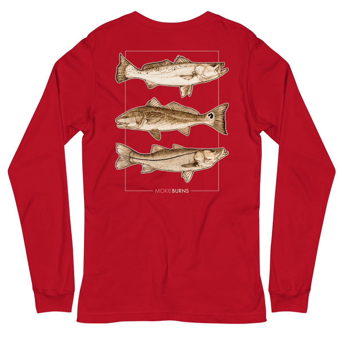 Inshore Slam [Seatrout, Redfish and Snook] - Soft Cotton Long Sleeve Tee for Him or Her