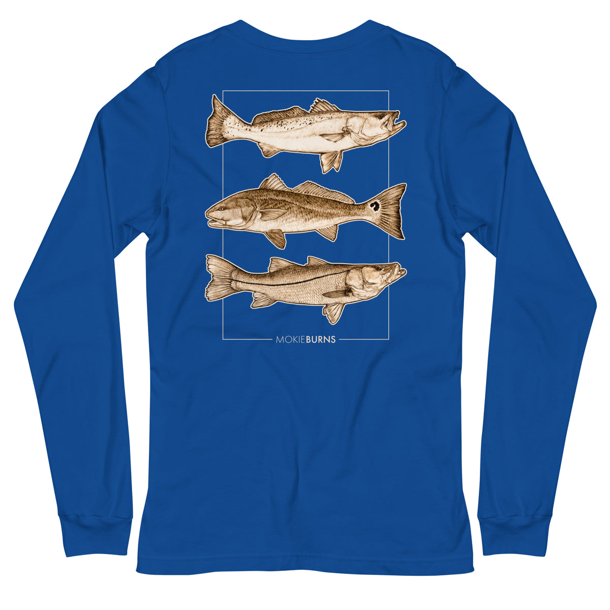Inshore Slam [Seatrout, Redfish and Snook] - Soft Cotton Long Sleeve Tee for Him or Her