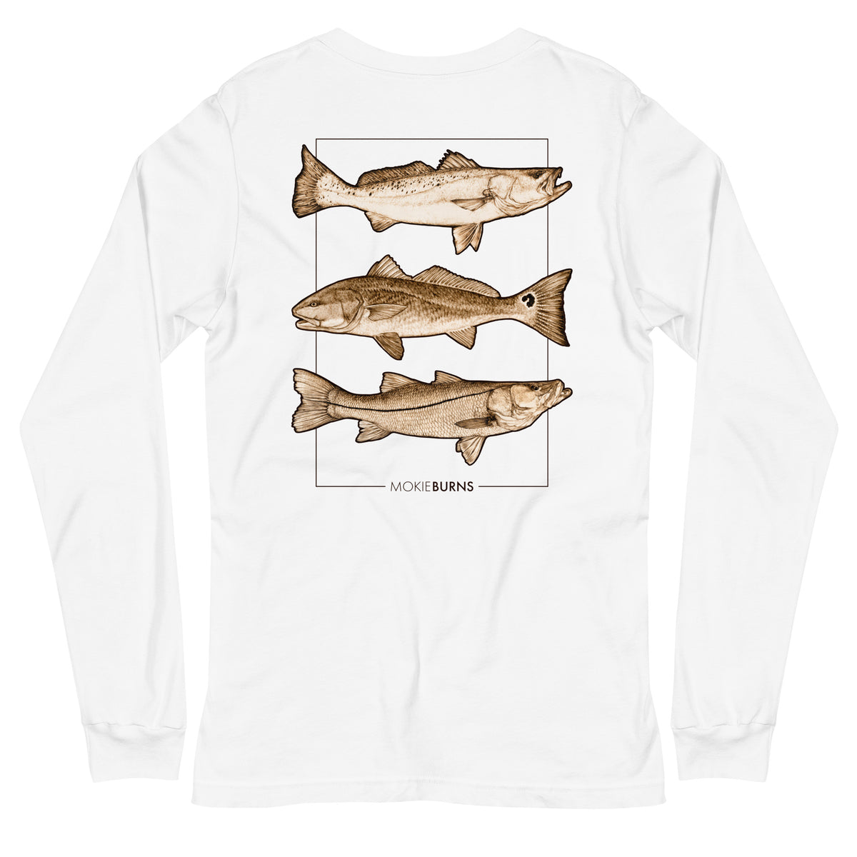 Inshore Slam [Seatrout, Redfish and Snook] - Soft Cotton Long Sleeve Tee for Him or Her