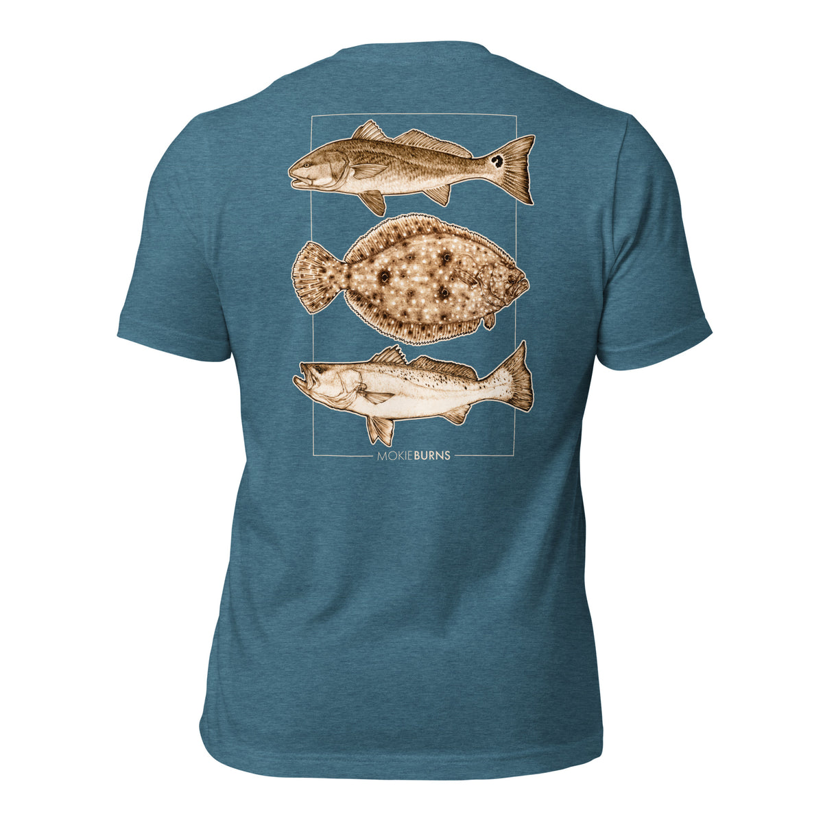 Panhandle Slam [redfish, flounder and speckled seatrout] - Soft Unisex T-Shirt for Him or Her