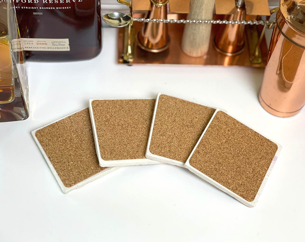 &quot;The O.G.&quot; Redfish Tail - Tumbled Stone Coasters [Set of 4]