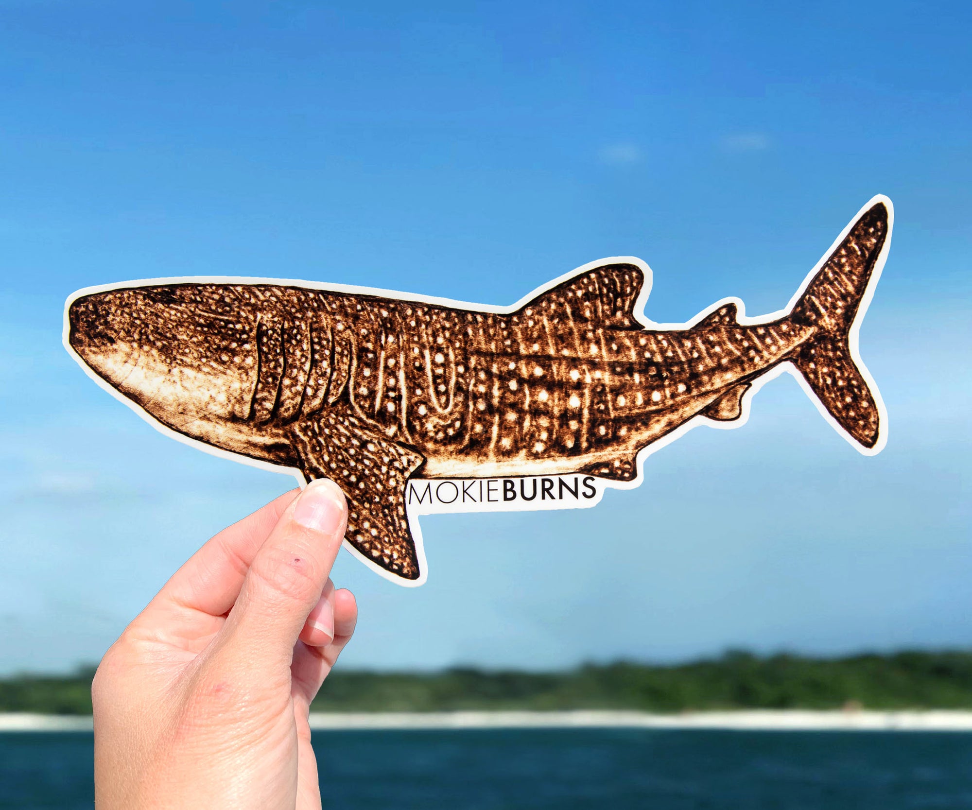 Whale Shark Bumper Sticker - mokieburns