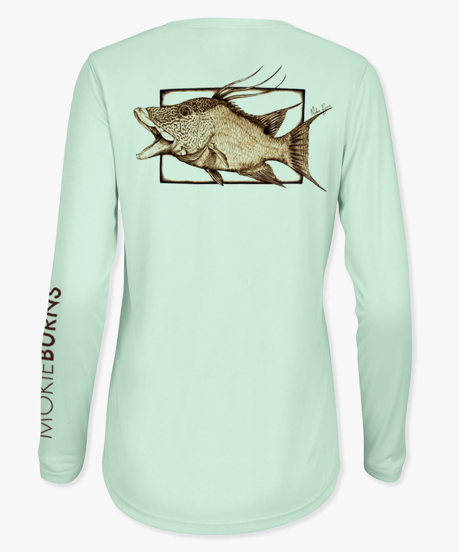Florida Hogfish Long Sleeve Performance Fishing Shirt Sand / L