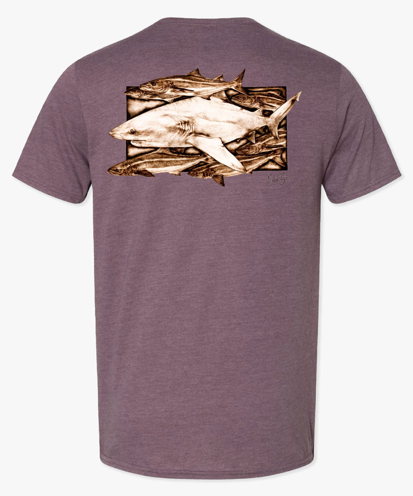Tri-Blend T-Shirt - Bull Shark and Cobia - mokieburns