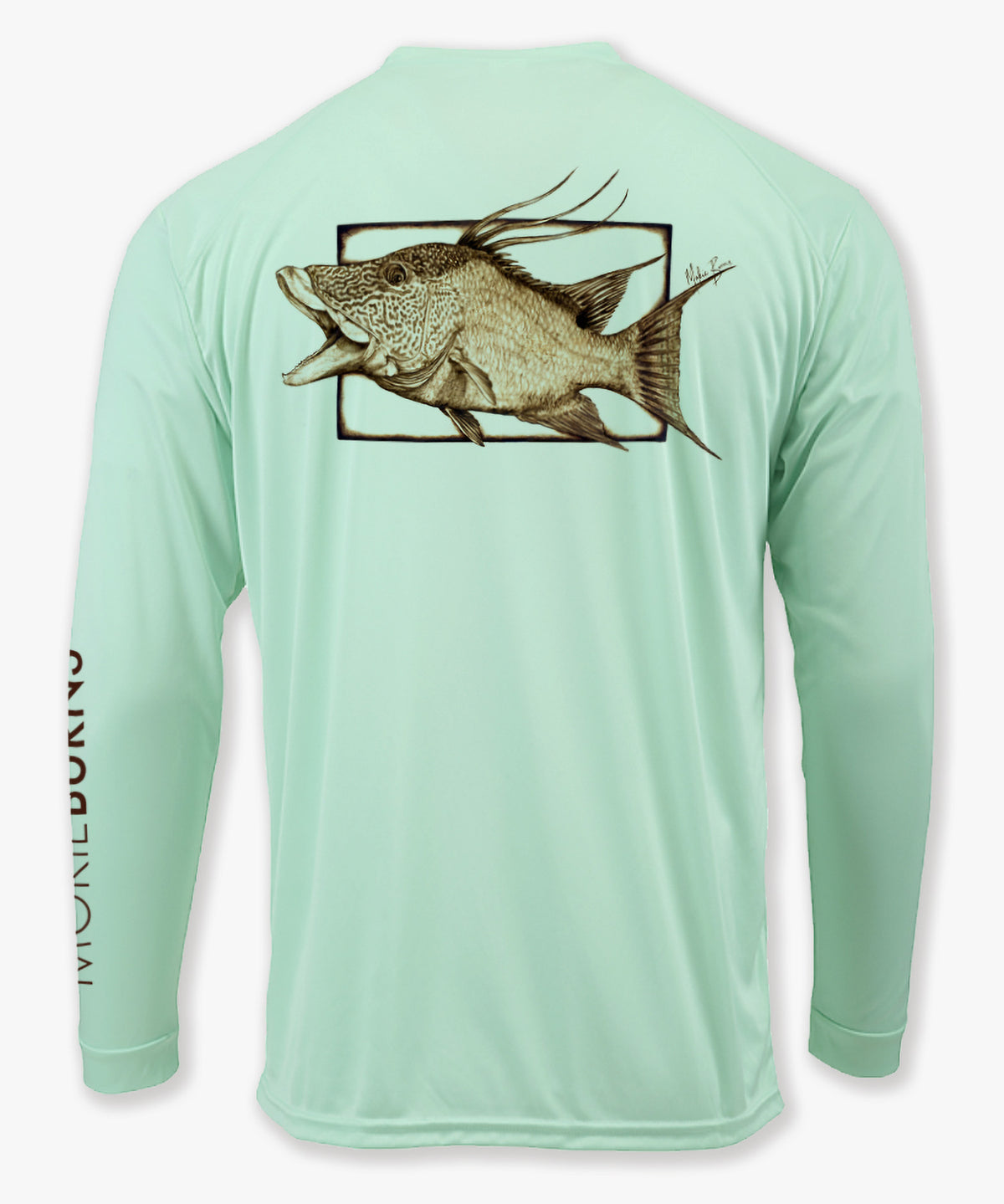Mens Performance Fishing Shirt - Hogfish - mokieburns