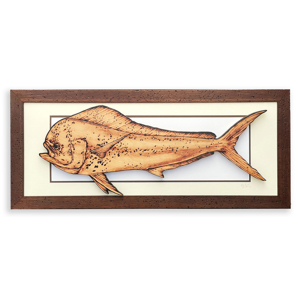 Dorado [Mahi-Mahi] Wood Print - 3D Framed Fish Mount