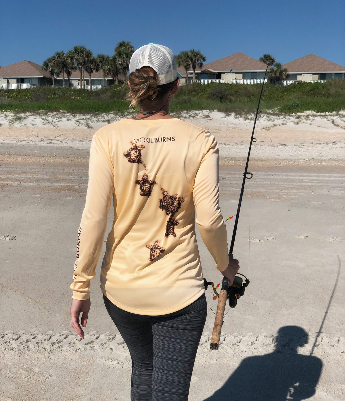 Ladies&#39; Performance Fishing Shirt - Baby Sea Turtles - mokieburns