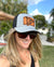 Redfish Trucker Hat - Mid Profile - Heather Grey/Black + Classic Patch